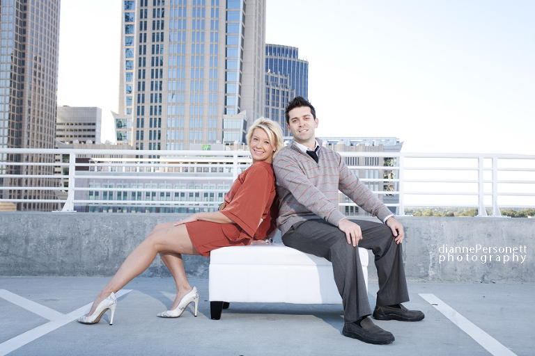 uptown charlotte engagement photos