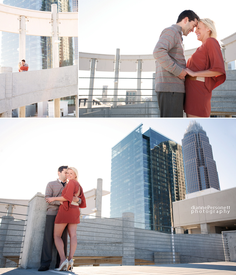 uptown charlotte engagement session