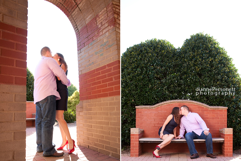 Charlotte outdoor engagement session photos