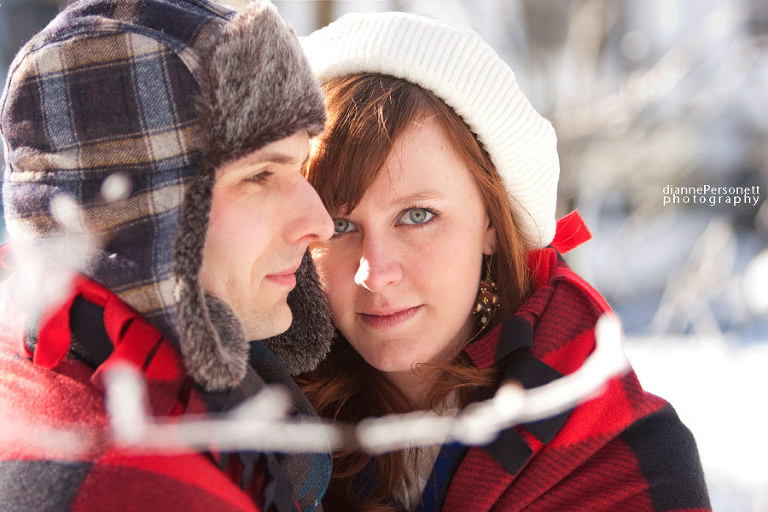 winter engagement session