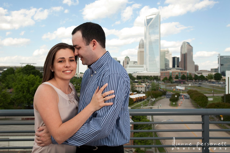 uptown charlotte engagement photos