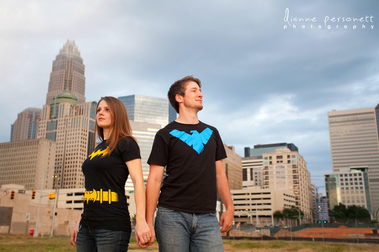 Charlotte Uptown engagement session