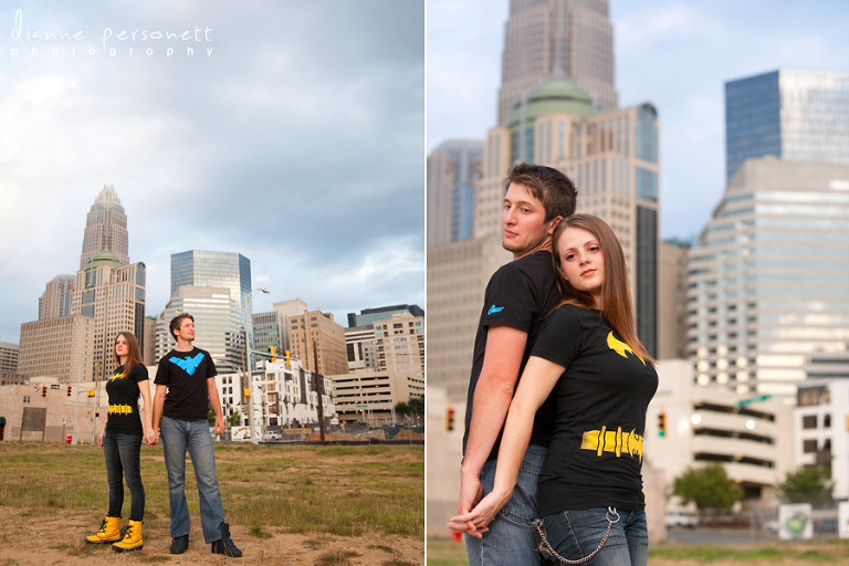 City engagement photos in Charlotte