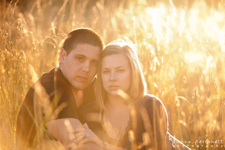 engagement photos in overgrown field, charlotte 