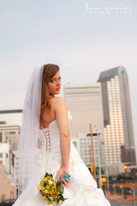 Uptown Charlotte NC bridal session