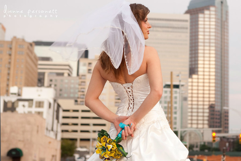 Uptown Charlotte NC bridal session