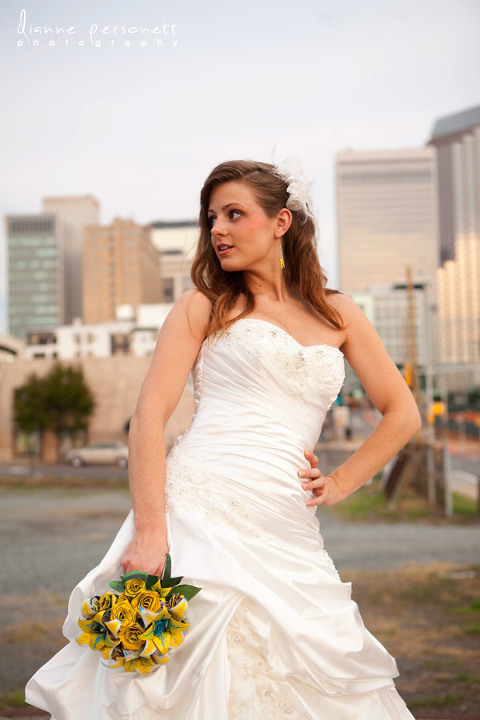 bridal portraits Uptown Charlotte NC