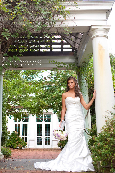 Bridal photos at Daniel Stowe Botanical gardens Belmont NC 