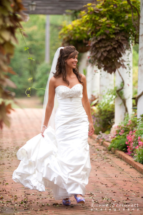 Bridal photos at Daniel Stowe Botanical gardens Belmont NC 