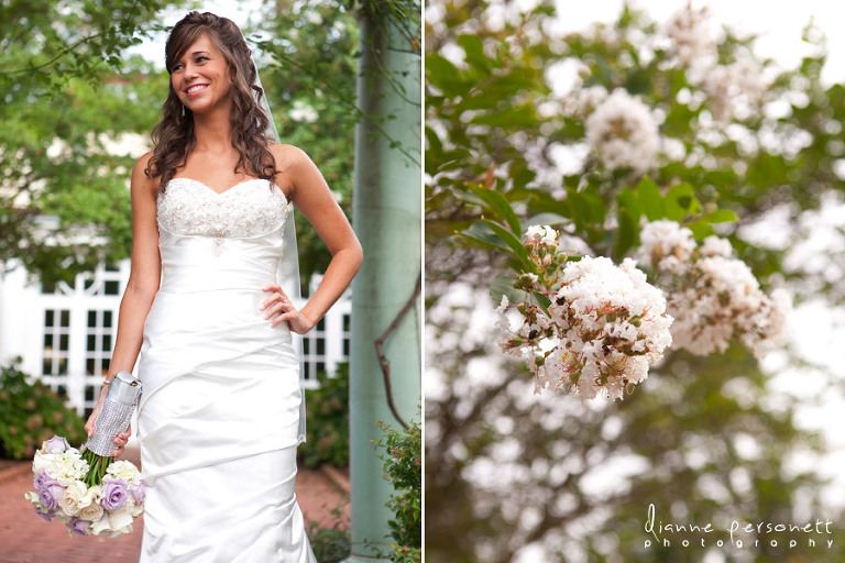 Bridal photos at Daniel Stowe Botanical gardens