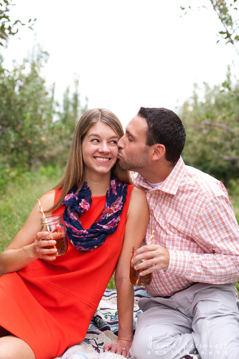 charlotte engagement session at windy hill orchard