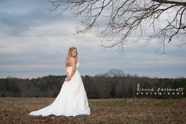 rustic outdoor NC bridal session