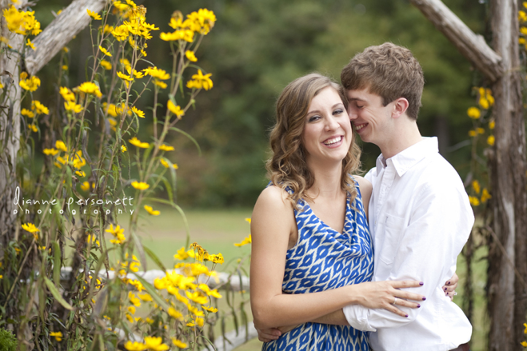 engagement photos at the ivy place, lancaster south carolina