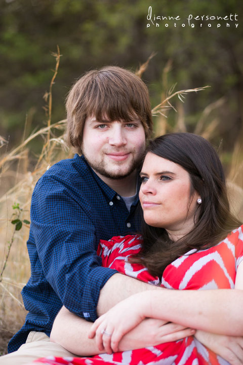 charlotte nc engagement session in a field