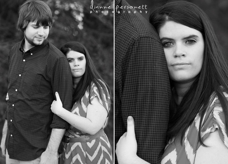 charlotte nc engagement session in a field