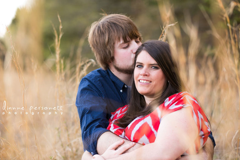 charlotte nc engagement session in a field