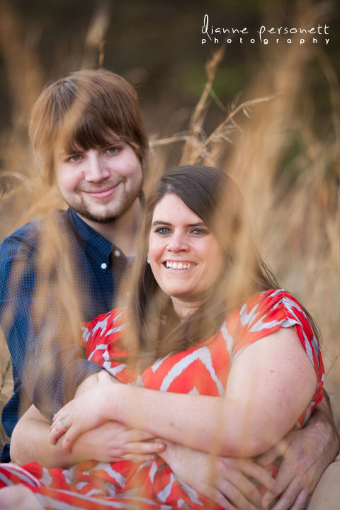 charlotte nc engagement session in a field