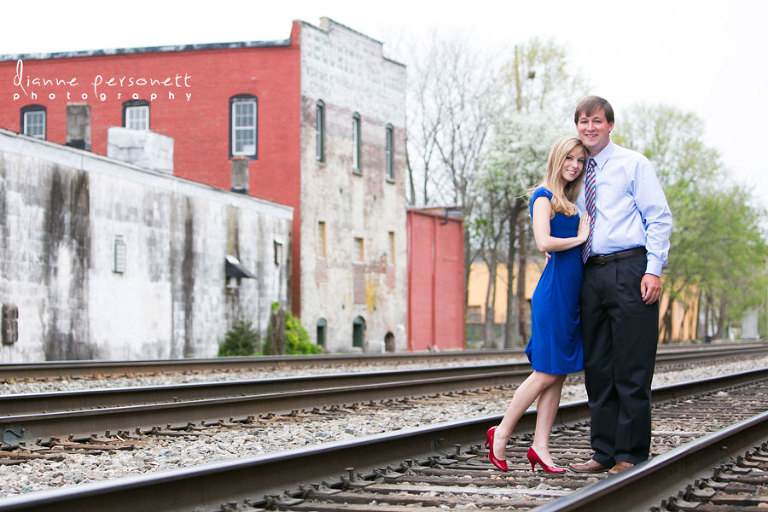 Downtown Greensboro NC engagement photos