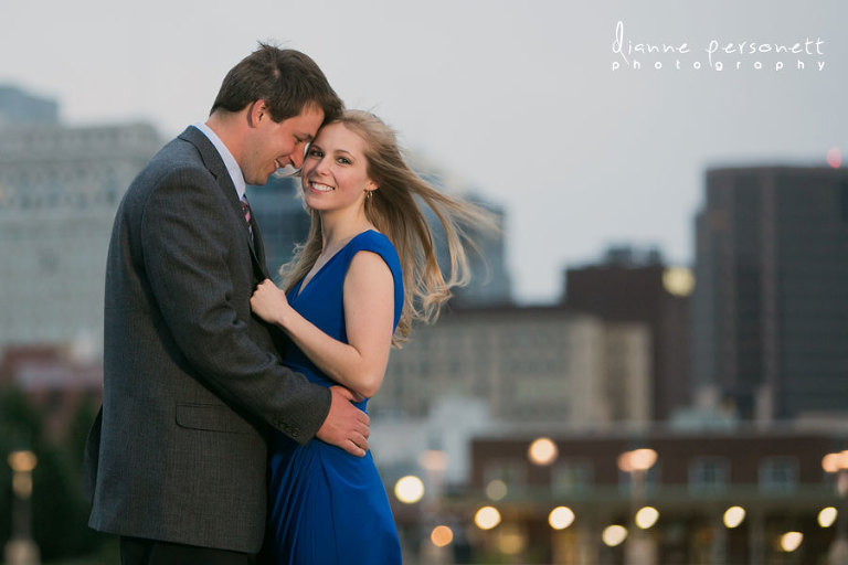 Downtown Greensboro NC engagement photos