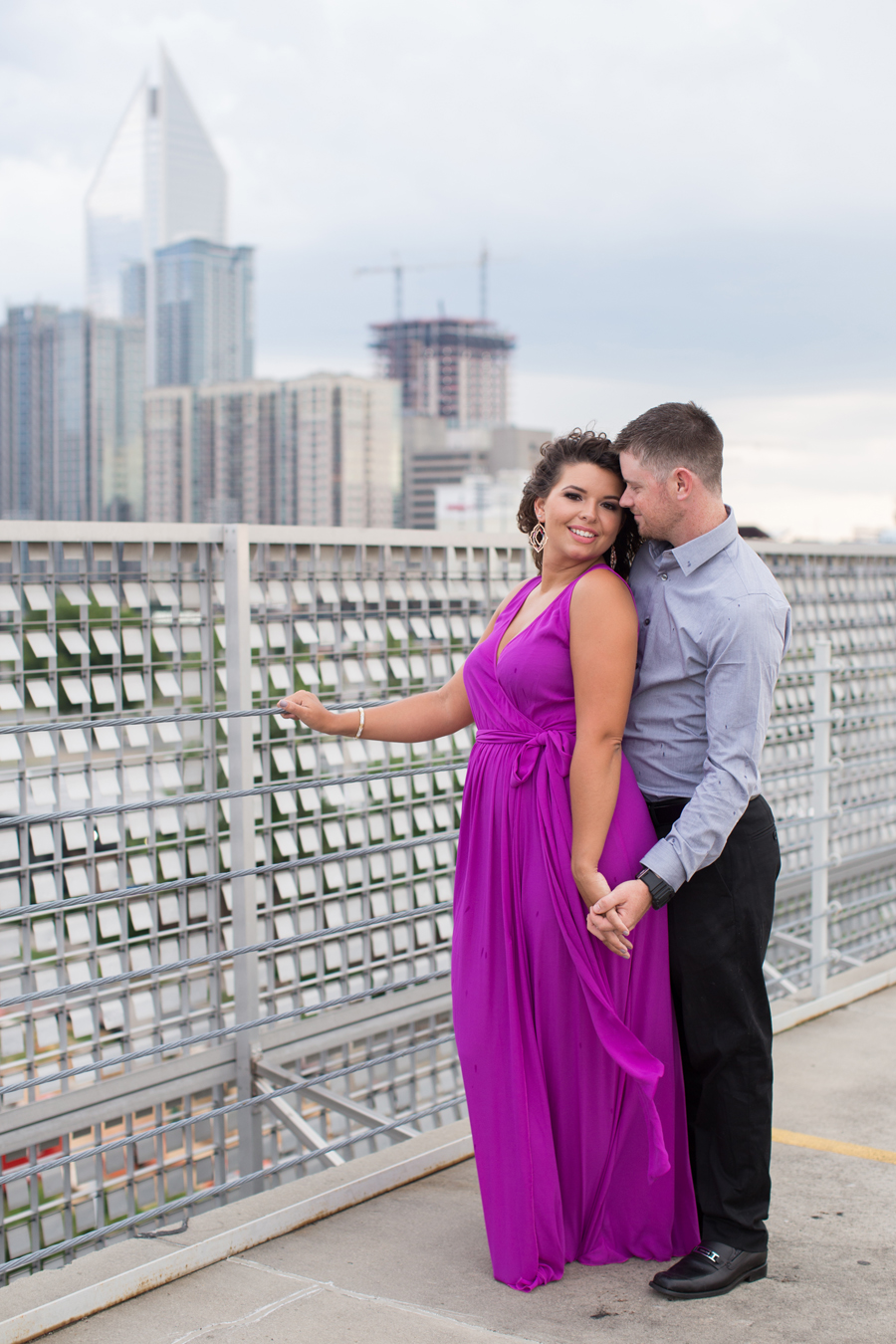 charlotte uptown engagement photos