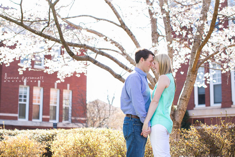 charlotte engagement photos queens college