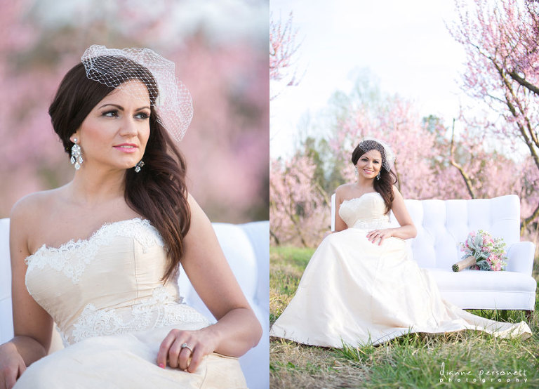 spring inspiration bridal shoot, bush-n-vine farms york sc