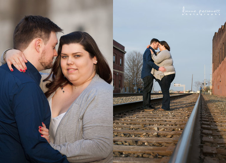 greensboro downtown engagement photos