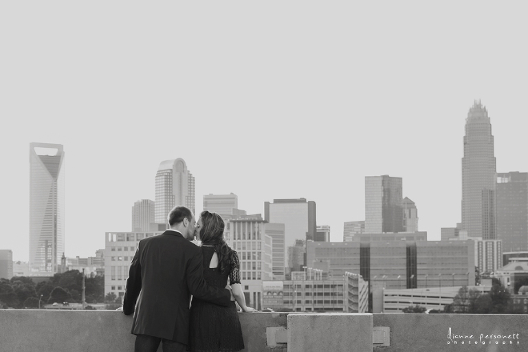 charlotte uptown engagement photos