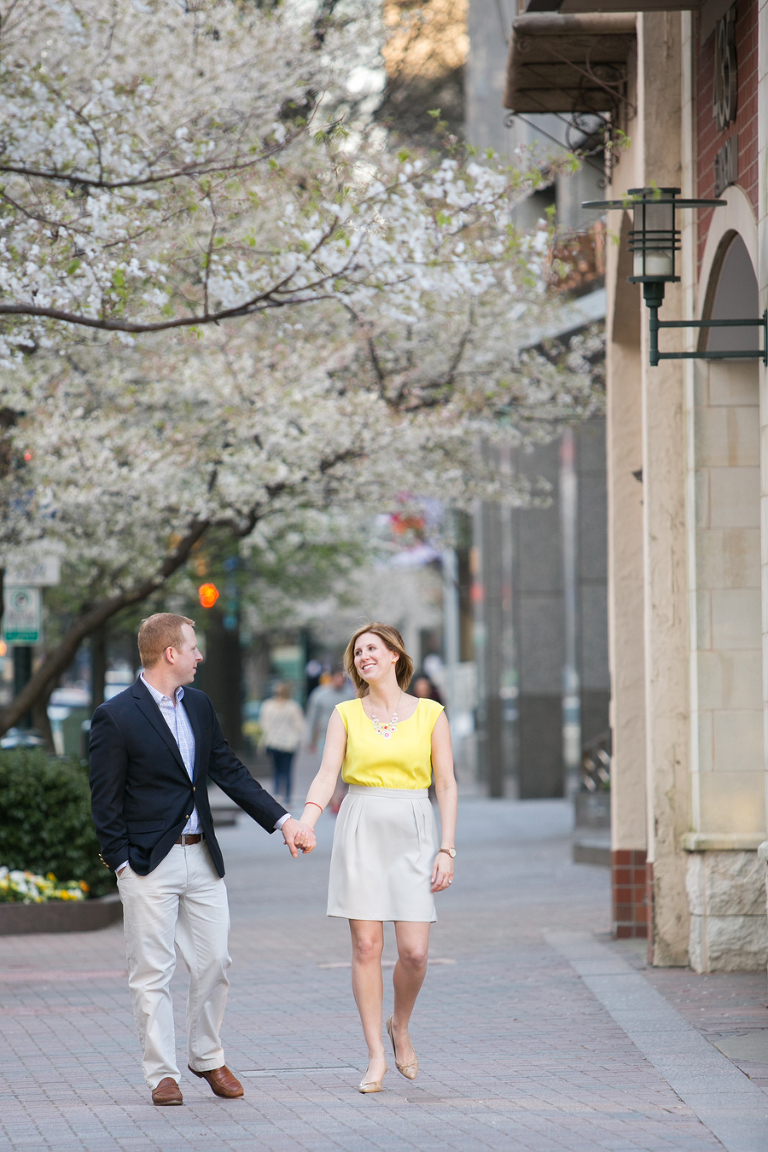 charlotte uptown engagement photos