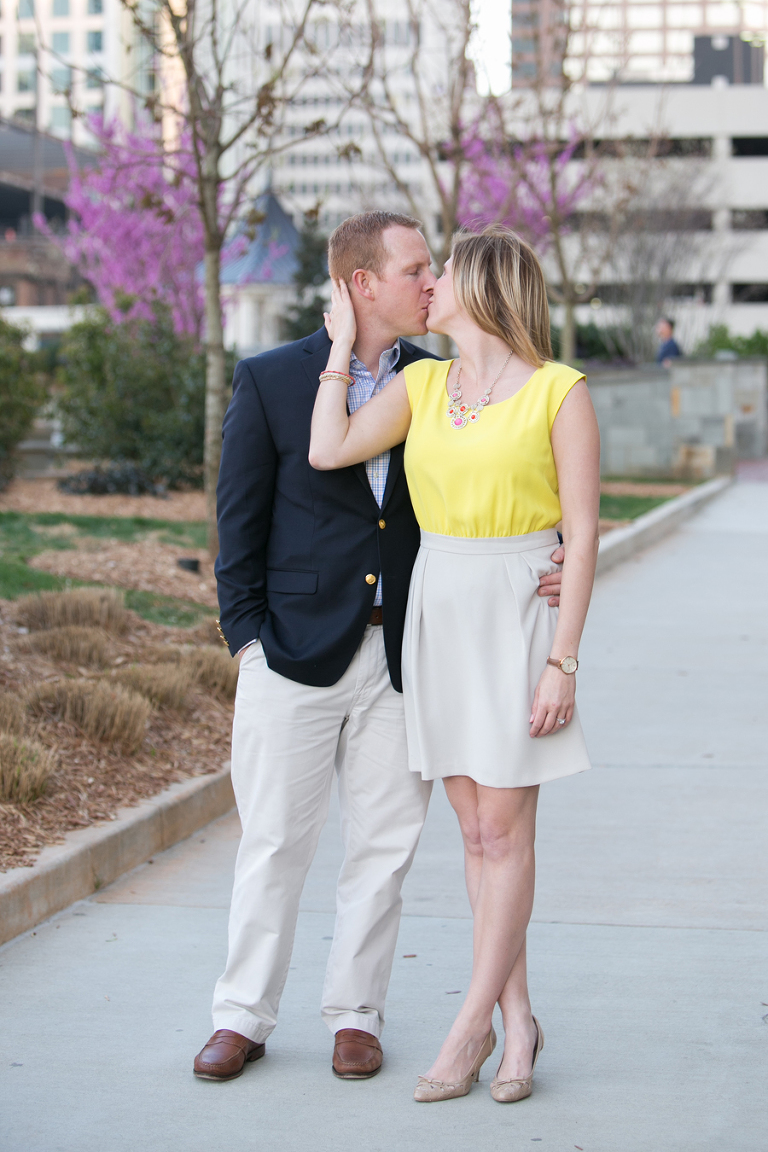 charlotte uptown engagement photos